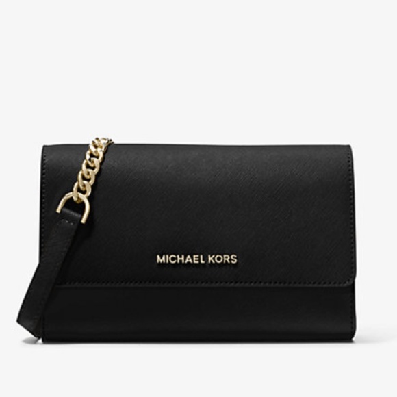 Michael Kors Saffiano Leather Black Crossbody Bag